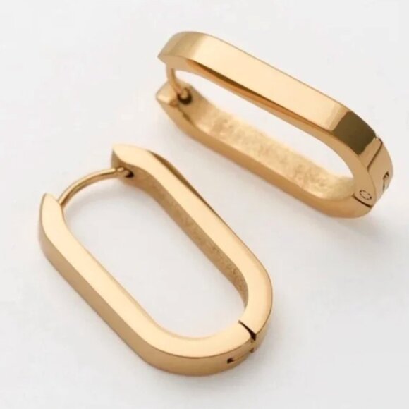 Anthropologie Jewelry - New! Anthropologie Brynn Gold Huggie Earrings NWOT